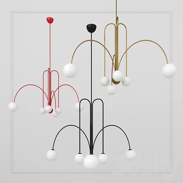 Chandelier Fontana Amorosa Gran Finale 3D Model