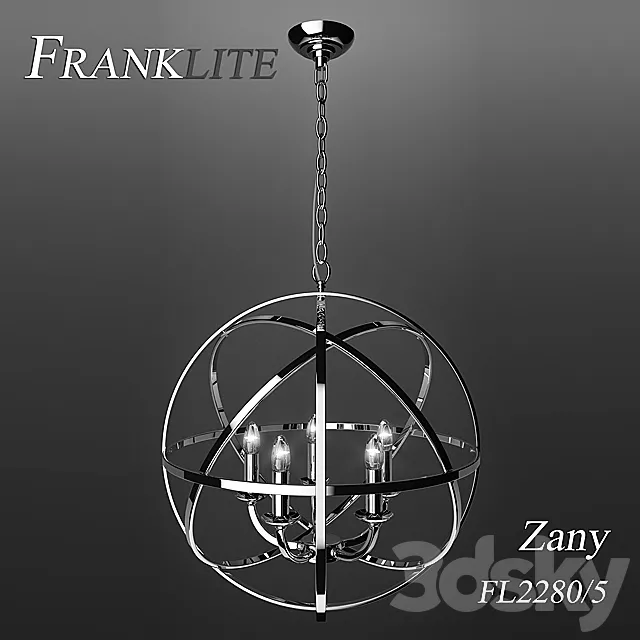 Chandelier Franklite Zany FL2280 _ 5 3D Model