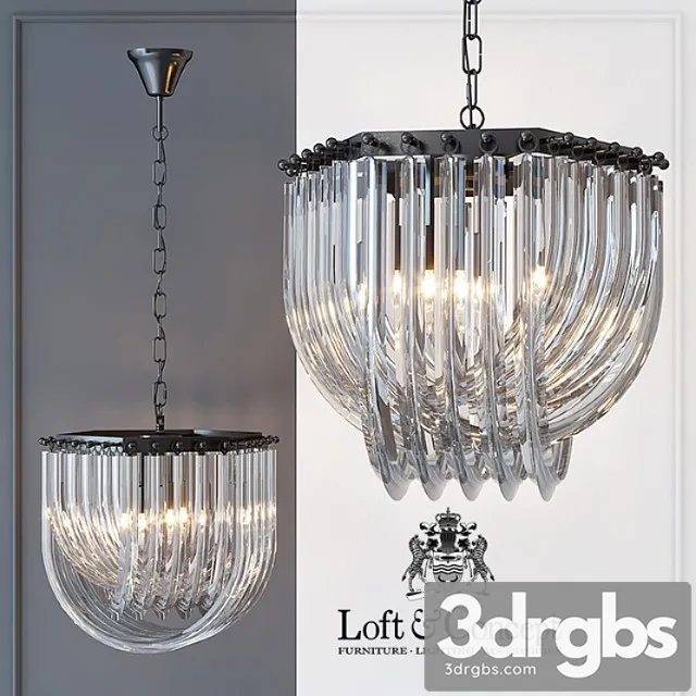 Chandelier Frozen Glass Chandelier 33 3D Model Free