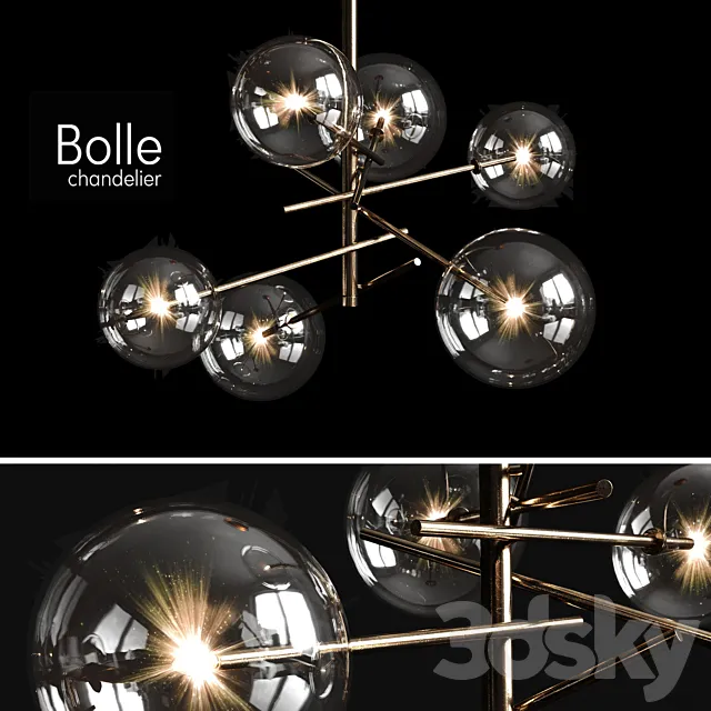 Chandelier Gallotti & Radice Bolle 6 lights 3D Model