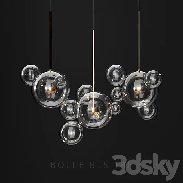 Chandelier Giopato & Coombes BOLLE BLS 14L 3D Model