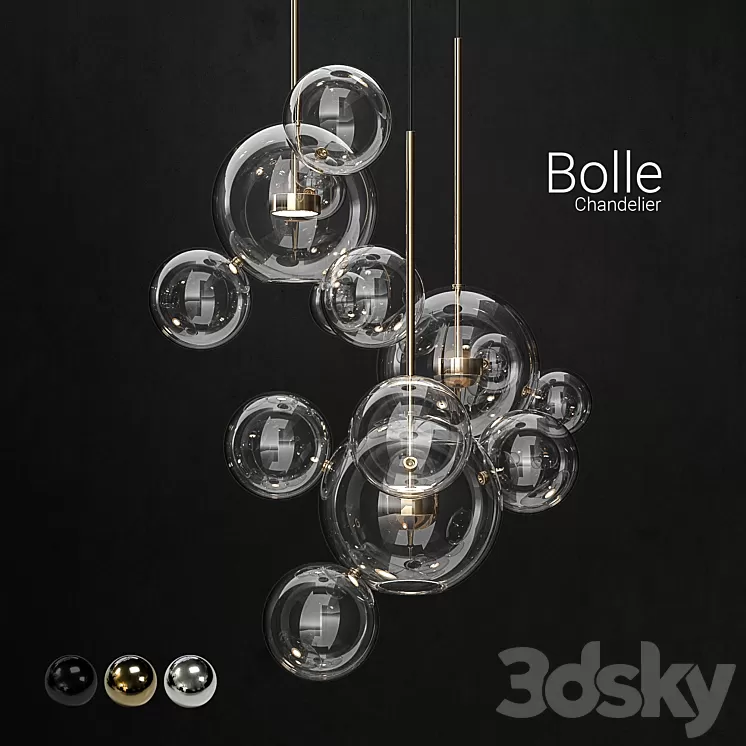Chandelier Giopato & Coombes Bolle14 lights 2 3D Model