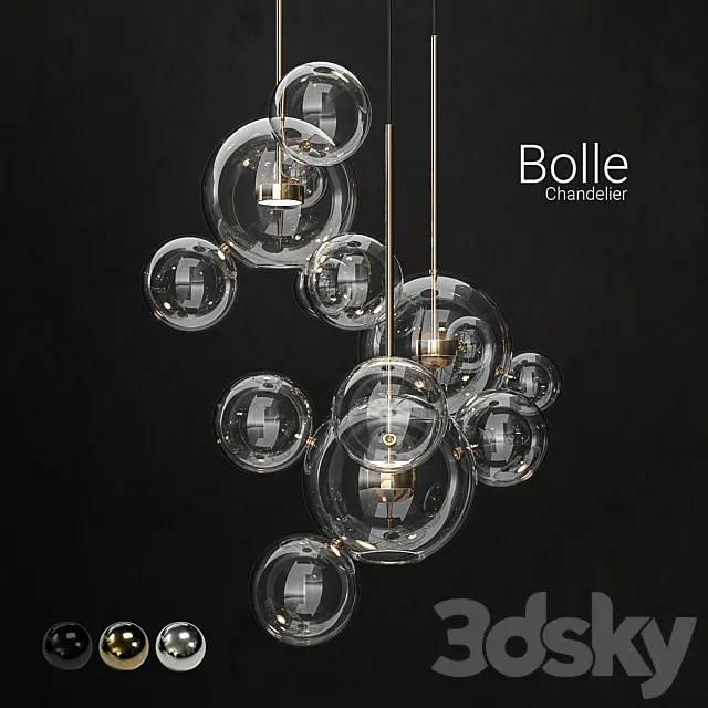 Chandelier Giopato & Coombes Bolle14 lights 2 3DModel