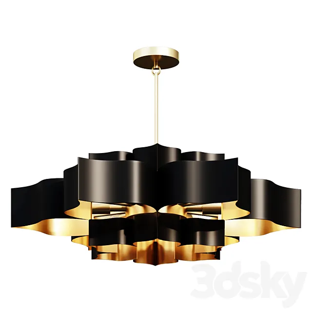 Chandelier GRAND LOTUS CHANDELIER SKU CH15325 BK lamp 3D Model