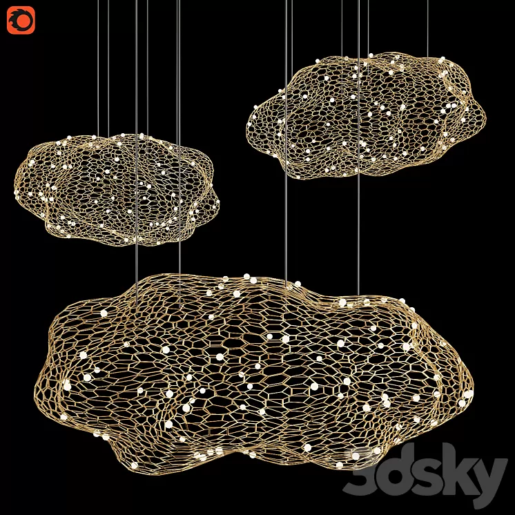 Chandelier Hanging Clouds 3D Model