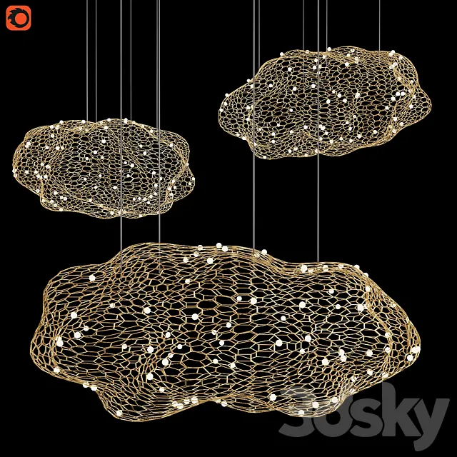 Chandelier Hanging Clouds 3DModel