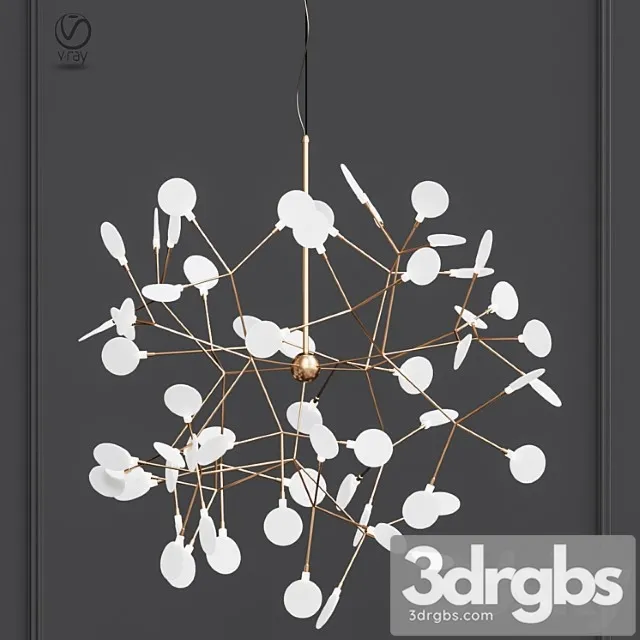 Chandelier heracleum gold 3D Model Free