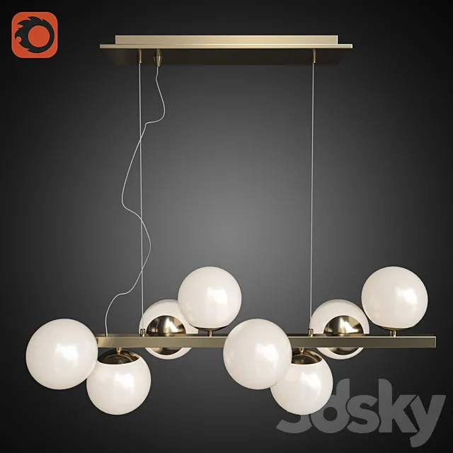 Chandelier Horizontal atom pendant 3DModel