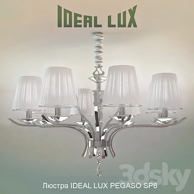Chandelier IDEAL LUX PEGASO SP8 3DModel