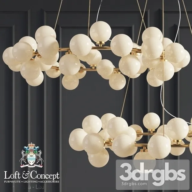 Chandelier Inflora 45 plafonds Atelier Aret 3D Model Free