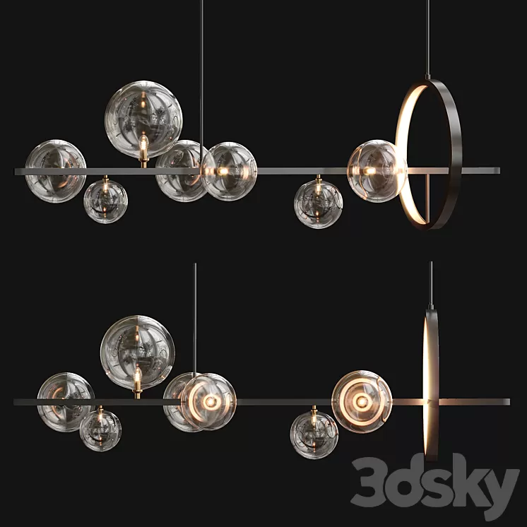 Chandelier IONA L 3D Model Free