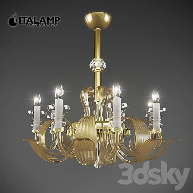 Chandelier Italamp 550-8 Amber 3D Model