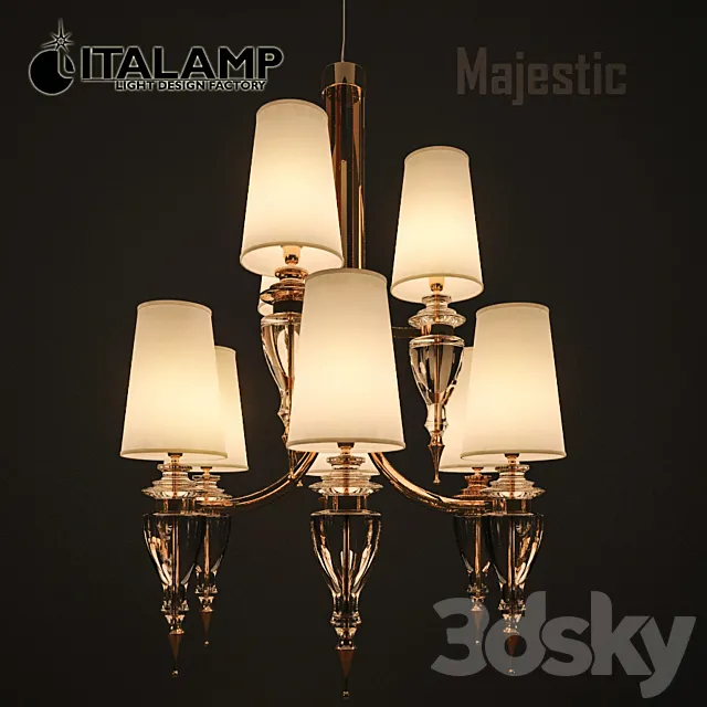Chandelier Italamp MAJESTIC T410 _ 6 + 3 3D Model