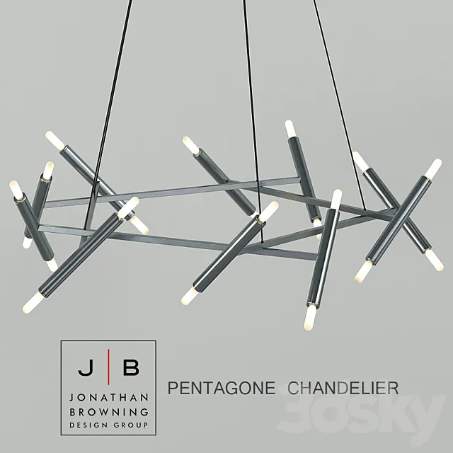 Chandelier Jonathan Browning Pentagone 3DModel