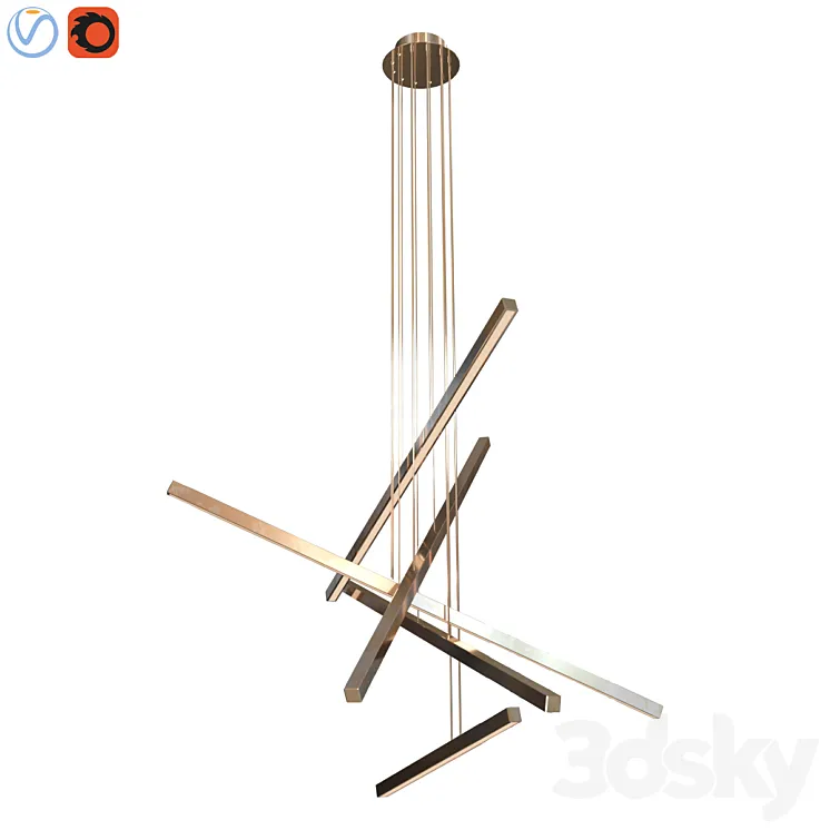 Chandelier kimpton 3D Model Free Download