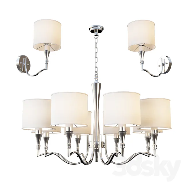 Chandelier lamp MW-Light Konrad 3D Model