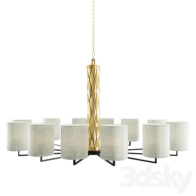 CHANDELIER- LAMPADARIO 12 LIGHTS _ LUCI 3DModel