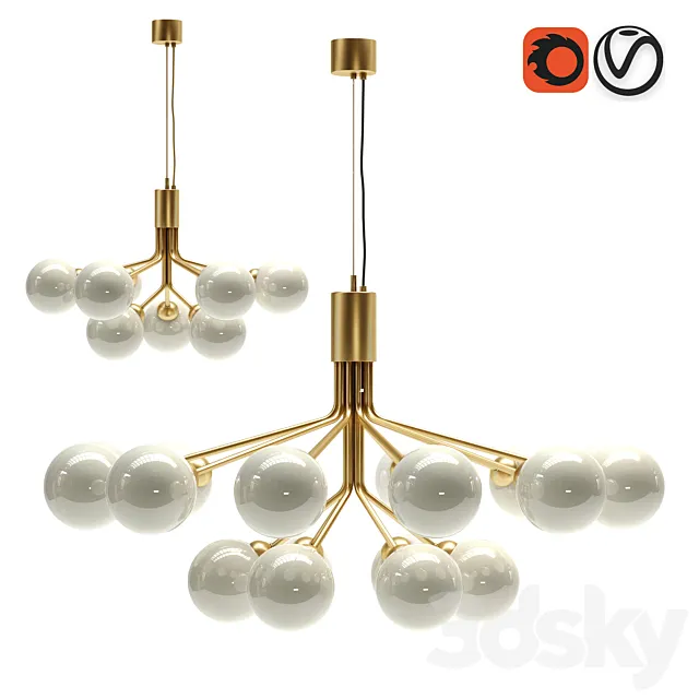 Chandelier lampatron Danna 3DModel