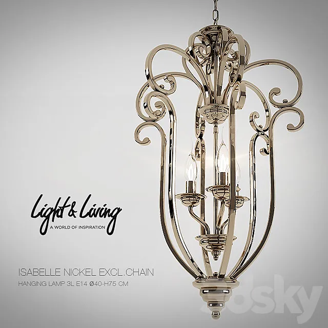 Chandelier Light & Living ISABELLE 3DModel
