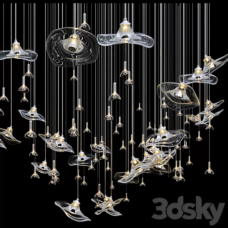 Chandelier Light Vargov 3D Model