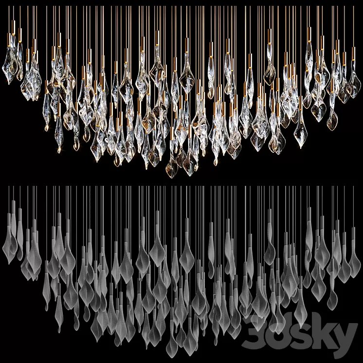 Chandelier Light Vargov 3D Model