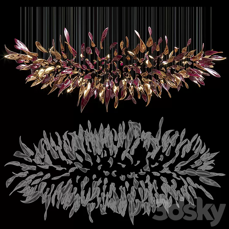 Chandelier Light Vargov 3D Model