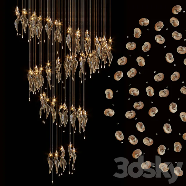 Chandelier Light Vargov 3D Model
