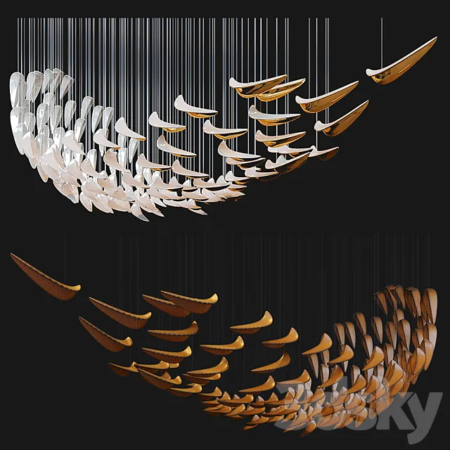 Chandelier Light Vargov 3D Model