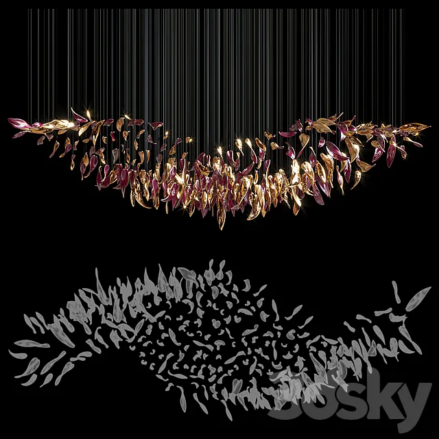 Chandelier Light Vargov 3D Model