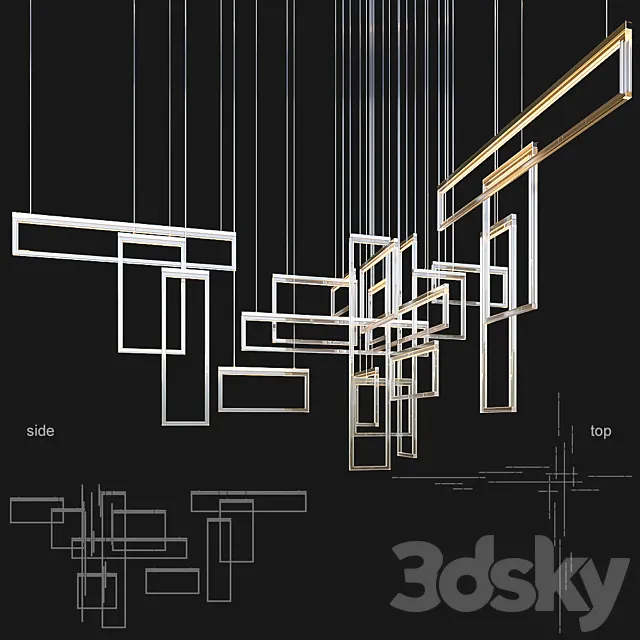 Chandelier Light Vargov 3D Model