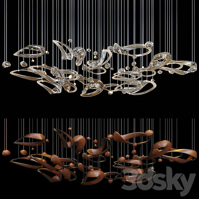 Chandelier Light Vargov 3D Model