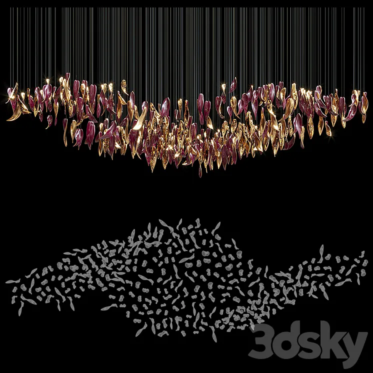 Chandelier Light Vargov 3D Model Free