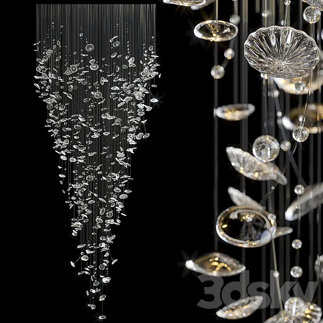 Chandelier Light Vargov - Fiber 3D Model