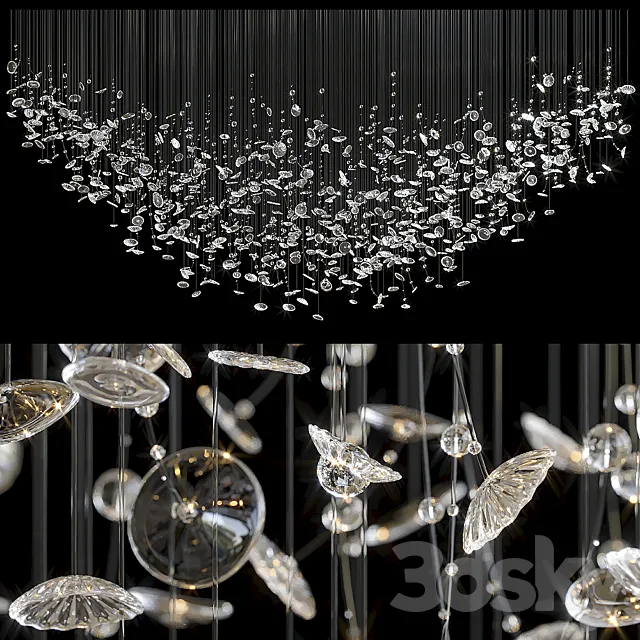 Chandelier Light Vargov - Fiber 3D Model