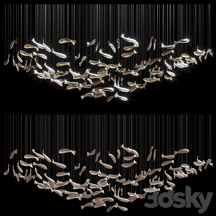 Chandelier Light Vargov - Fish 3D Model