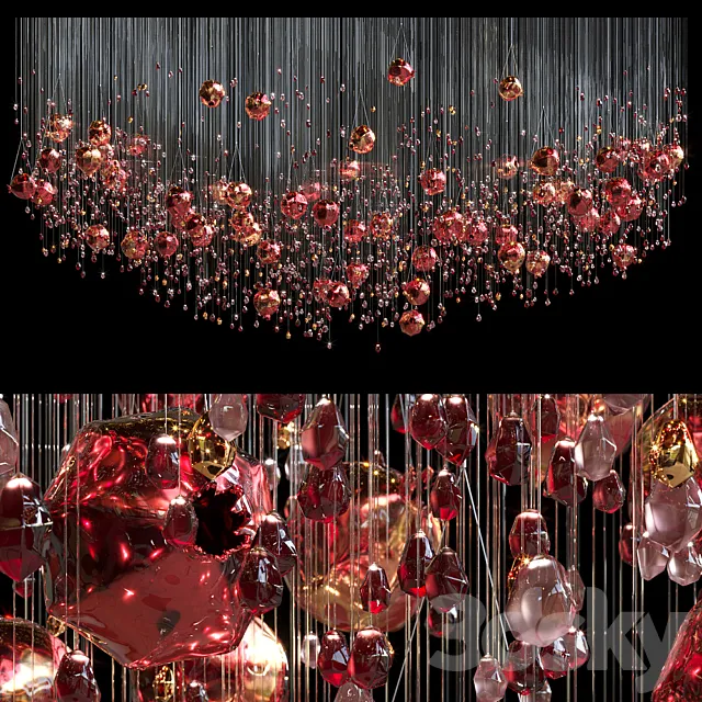 Chandelier Light Vargov - Garnet 3D Model