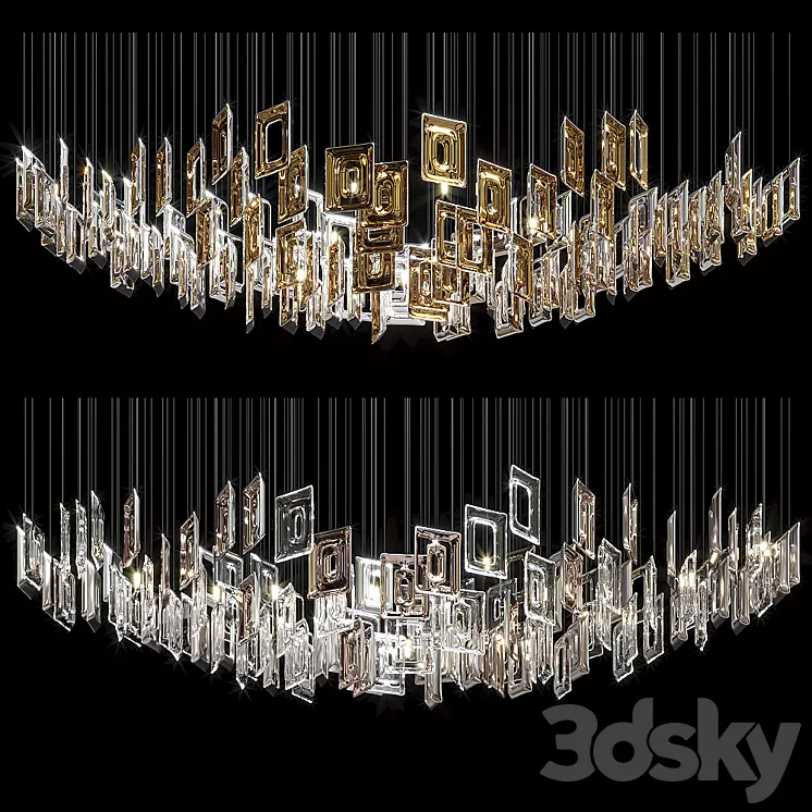 Chandelier Light Vargov - Geometric 3D Model