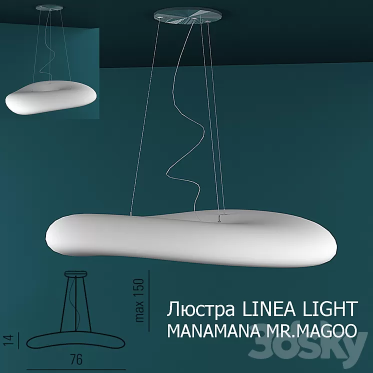 Chandelier LINEA LIGHT MANAMANA MR.MAGOO 3D Model