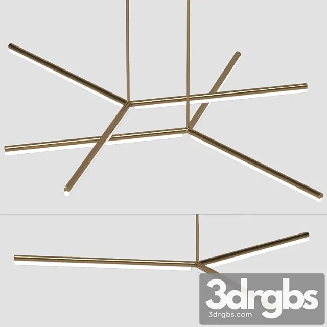 Chandelier lit lines 3D Model Free