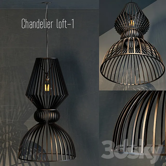 Chandelier loft-1 3D Model