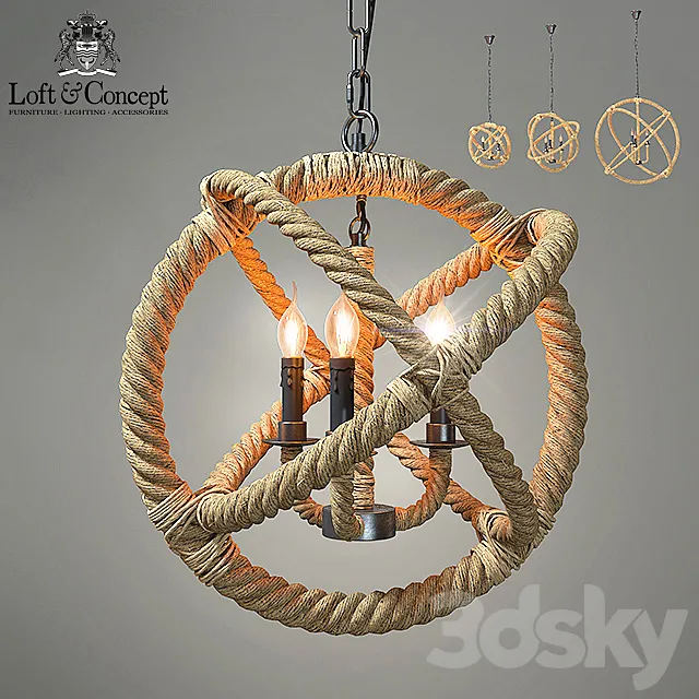 Chandelier Loft American Sphere 3D Model