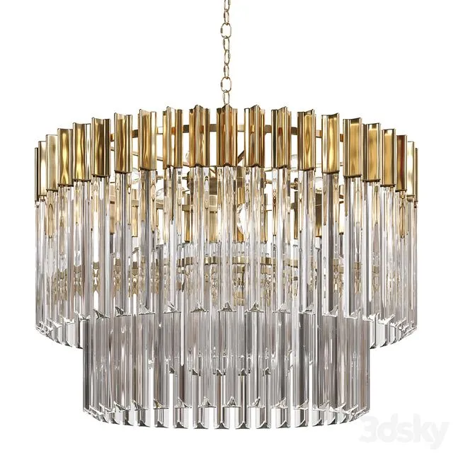 Chandelier Loft Concept Triangular Canes Coliseum 3D Model