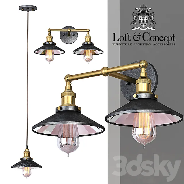 Chandelier Loft Cone Pendant Reflector 3DModel