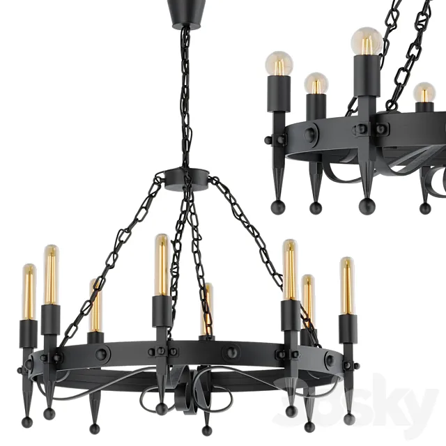 Chandelier Loft Industry - Camino 3D Model