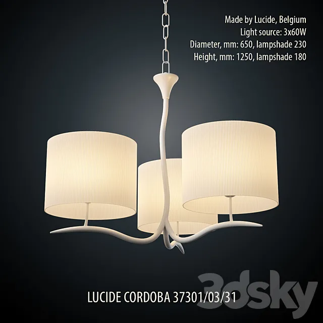 Chandelier LUCIDE CORDOBA 37301_03_31 3D Model
