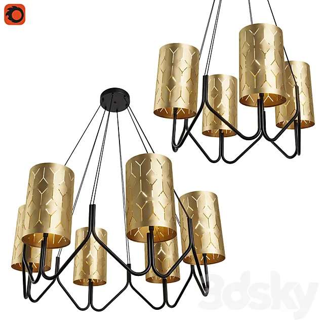 Chandelier Lumien Hall Nereus 4001 3DModel