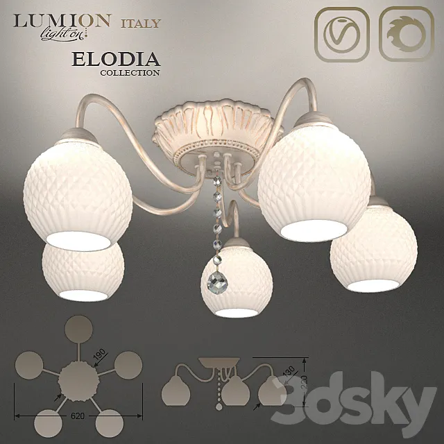 Chandelier Lumion Elodia 3122 _ 5C 3DModel