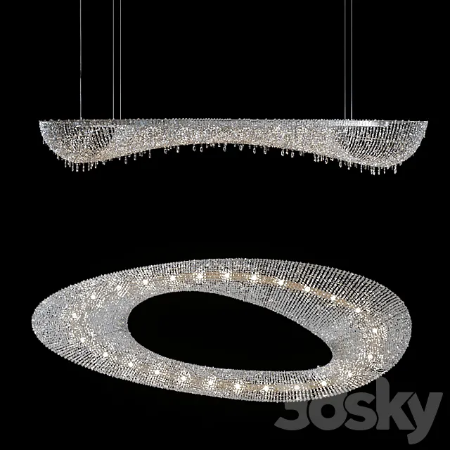 Chandelier Manooi Artica (1600?600?210) 3DModel