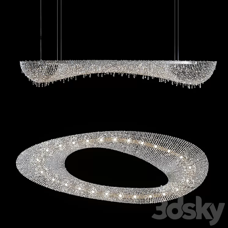 Chandelier Manooi Artica (1600х600х210) 3D Model Free