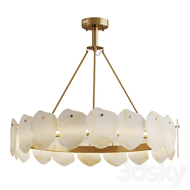 Chandelier Marble Lucretia Marble Round Chandelier 80 cm 3D Model